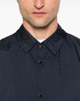 Emporio Armani Emporio Armani Blouson with internal nylon bib jacquard all-over lettering