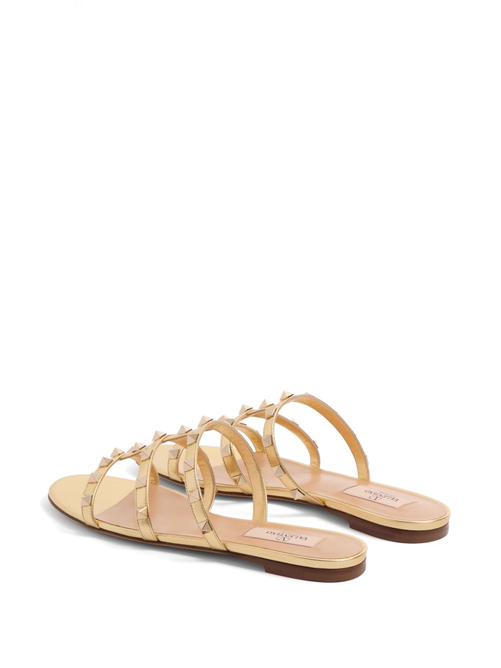 Valentino Garavani Valentino Garavani Slide Rockstud Sandal In Laminated Nappa