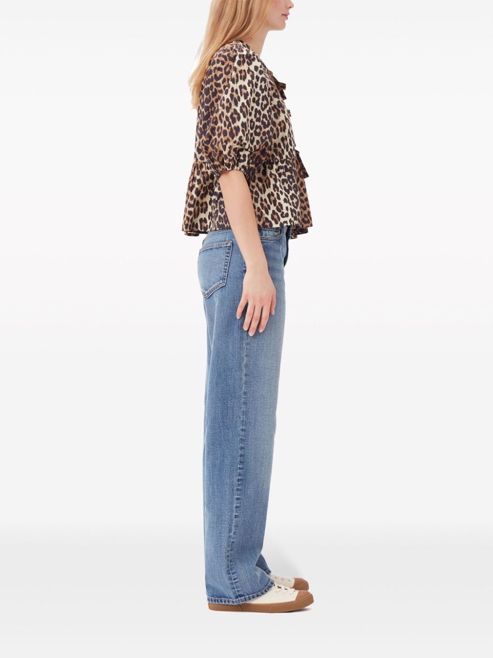 Ganni Ganni Conscious Criteria page Organic cotton peplum top