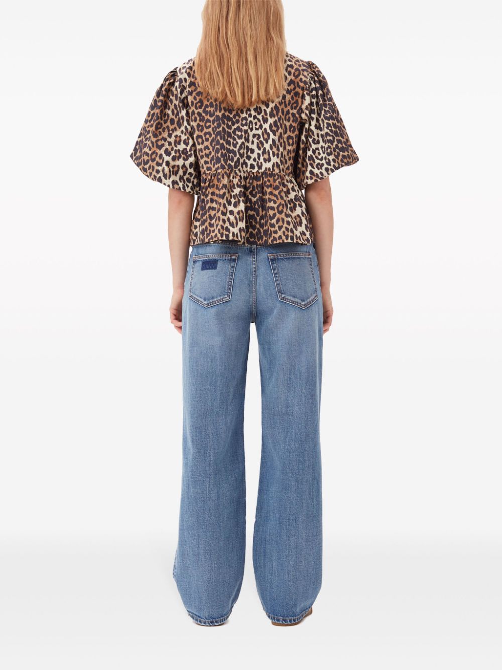 Ganni Ganni Conscious Criteria page Organic cotton peplum top