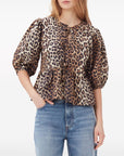 Ganni Ganni Conscious Criteria page Organic cotton peplum top