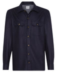 Brunello Cucinelli Brunello Cucinelli Virgin wool flannel overshirt with chest pockets