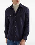 Brunello Cucinelli Brunello Cucinelli Virgin wool flannel overshirt with chest pockets
