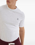 Brunello Cucinelli Brunello Cucinelli Cotton jersey crew neck T-shirt with logo and faux-layering