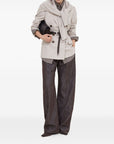 Brunello Cucinelli Brunello Cucinelli Virgin wool and cashmere twill flannel blazer with monili
