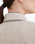 Brunello Cucinelli Brunello Cucinelli Virgin wool and cashmere twill flannel blazer with monili