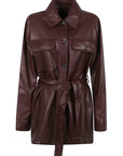 Brunello Cucinelli Brunello Cucinelli Belted leather jacket