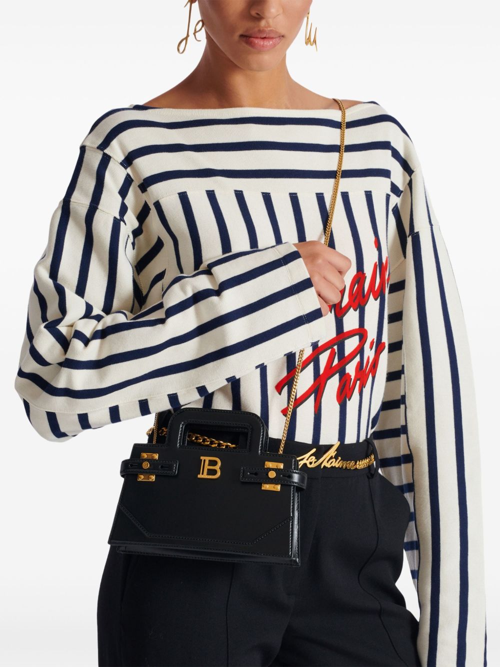 Balmain Balmain B-Buzz small leather handbag