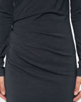 Brunello Cucinelli Brunello Cucinelli High-neck gathered midi dress