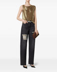 Versace Versace Metal Mesh Regular-Fit Jeans