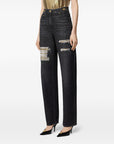 Versace Versace Metal Mesh Regular-Fit Jeans