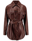 Brunello Cucinelli Brunello Cucinelli Belted leather jacket