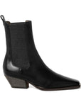 Brunello Cucinelli Brunello Cucinelli Classic Leather Chelsea Boot with Precious Block Heels