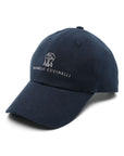 Brunello Cucinelli Brunello Cucinelli Suede baseball cap with embroidered logo