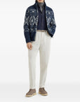 Brunello Cucinelli Brunello Cucinelli Jacquard zip-up cardigan