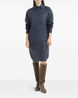Brunello Cucinelli Brunello Cucinelli Mohair, virgin wool and cashmere knit dress with dazzling croc motif