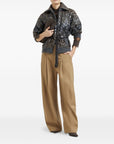 Brunello Cucinelli Brunello Cucinelli Crispy silk shirt with dazzling chalk stripe embroidery