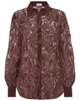 Brunello Cucinelli Brunello Cucinelli Crispy silk shirt with dazzling floral embroidery