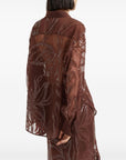 Brunello Cucinelli Brunello Cucinelli Crispy silk shirt with dazzling floral embroidery