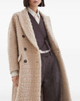 Brunello Cucinelli Brunello Cucinelli Virgin wool and mohair coat with dazzling croc motif