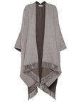 Brunello Cucinelli Brunello Cucinelli Herringbone-pattern fringed poncho