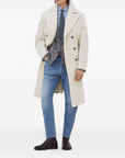Brunello Cucinelli Brunello Cucinelli One-and-a-half-breasted coat in wide cashmere corduroy with patch pockets and metal buttons