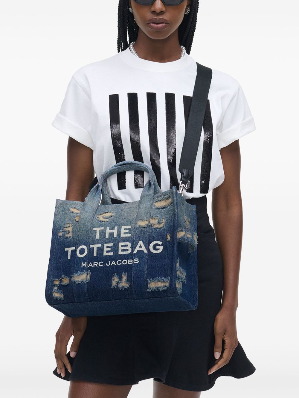 Marc Jacobs Marc Jacobs The Rip and Repair Denim Medium Tote Bag