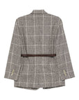 Brunello Cucinelli Brunello Cucinelli Check belted blazer