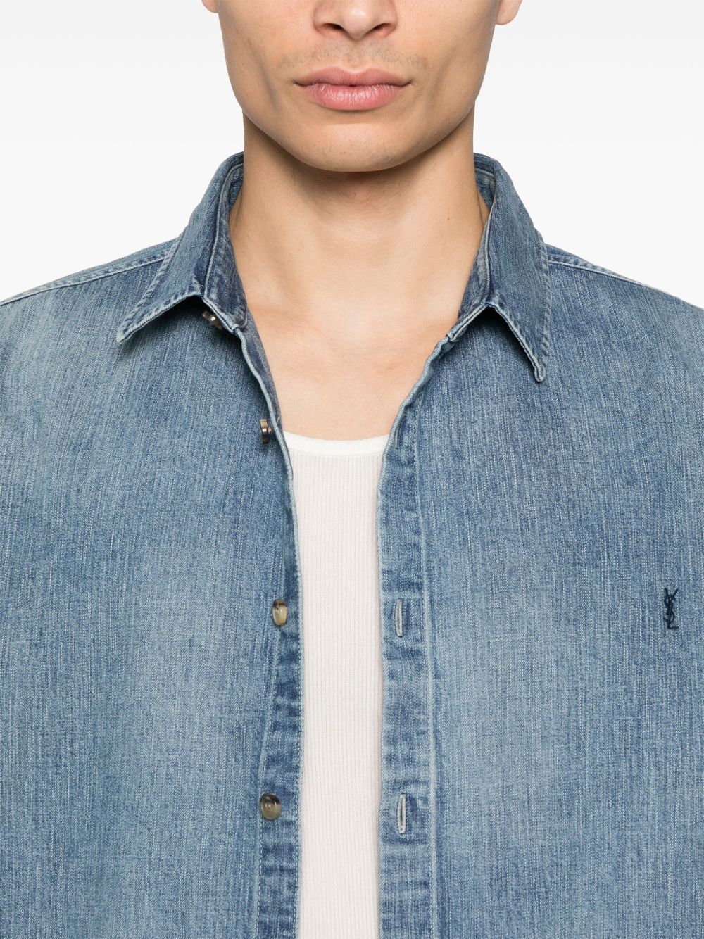 Saint Laurent Saint Laurent Cassandre denim shirt