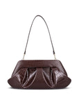 Themoire' Themoire' Emera croco-embossed pleated clutch