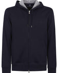 Brunello Cucinelli Brunello Cucinelli Cotton, cashmere and silk French terry double cloth hooded sweatshirt with zipper