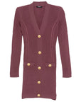Balmain Balmain V-Neck Knitted Mini Dress