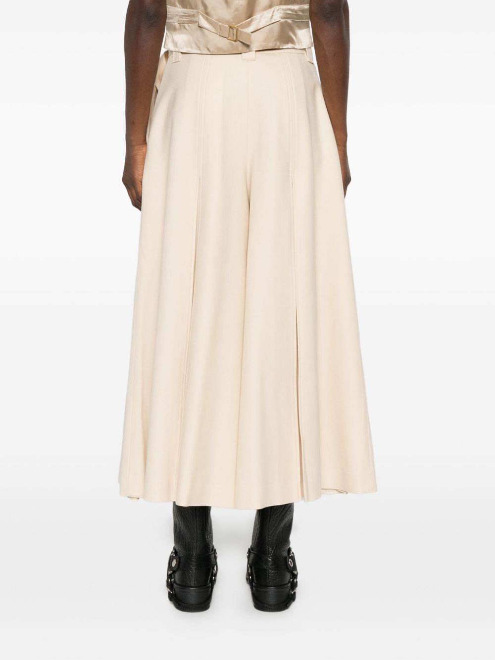 Zimmermann Zimmermann Belted Wide-Leg Wool Blend Trousers