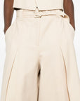 Zimmermann Zimmermann Belted Wide-Leg Wool Blend Trousers