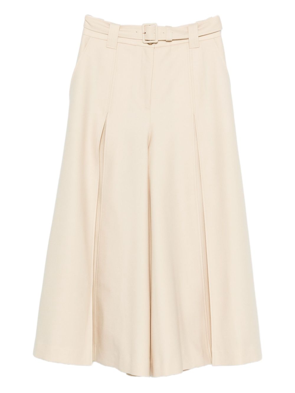 Zimmermann Zimmermann Belted Wide-Leg Wool Blend Trousers