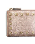 Valentino Garavani Valentino Garavani-Rockstud grainy card holder