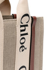 Chloé Chloé Small Woody Tote Bag In Linen