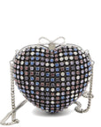 Self-Portrait Self-Portrait Multi Crystal Heart Clutch