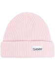 Ganni Ganni Wool Ribbed Knit Hat