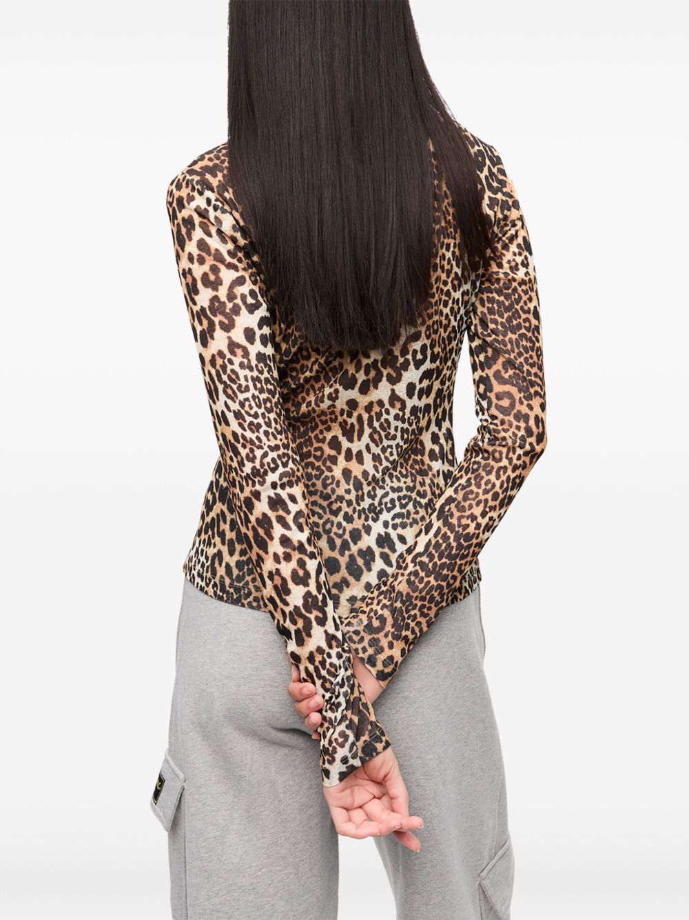 Ganni Ganni Leopard print top
