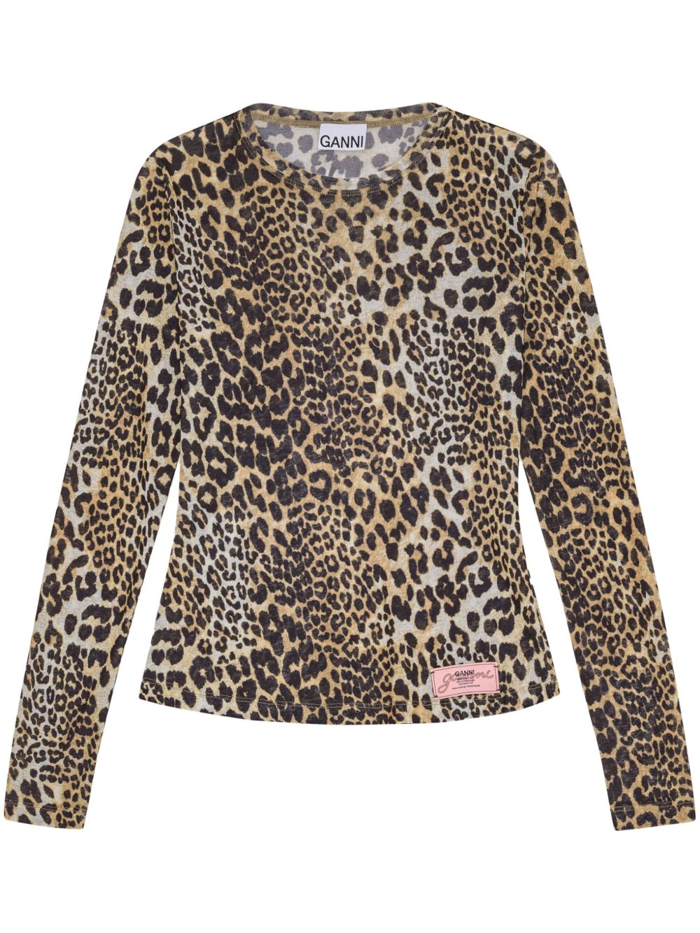 Ganni Ganni Leopard print top