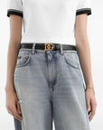 Dolce & Gabbana Dolce & Gabbana-leather belt with a gold-tone DG logo buckle