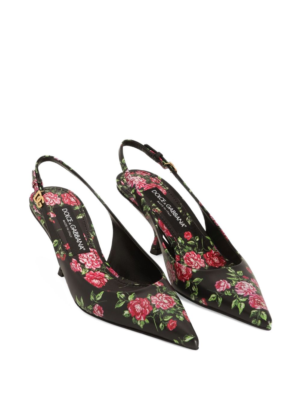 Dolce &amp; Gabbana Dolce &amp; Gabbana-Lollo 60 floral leather slingback pumps