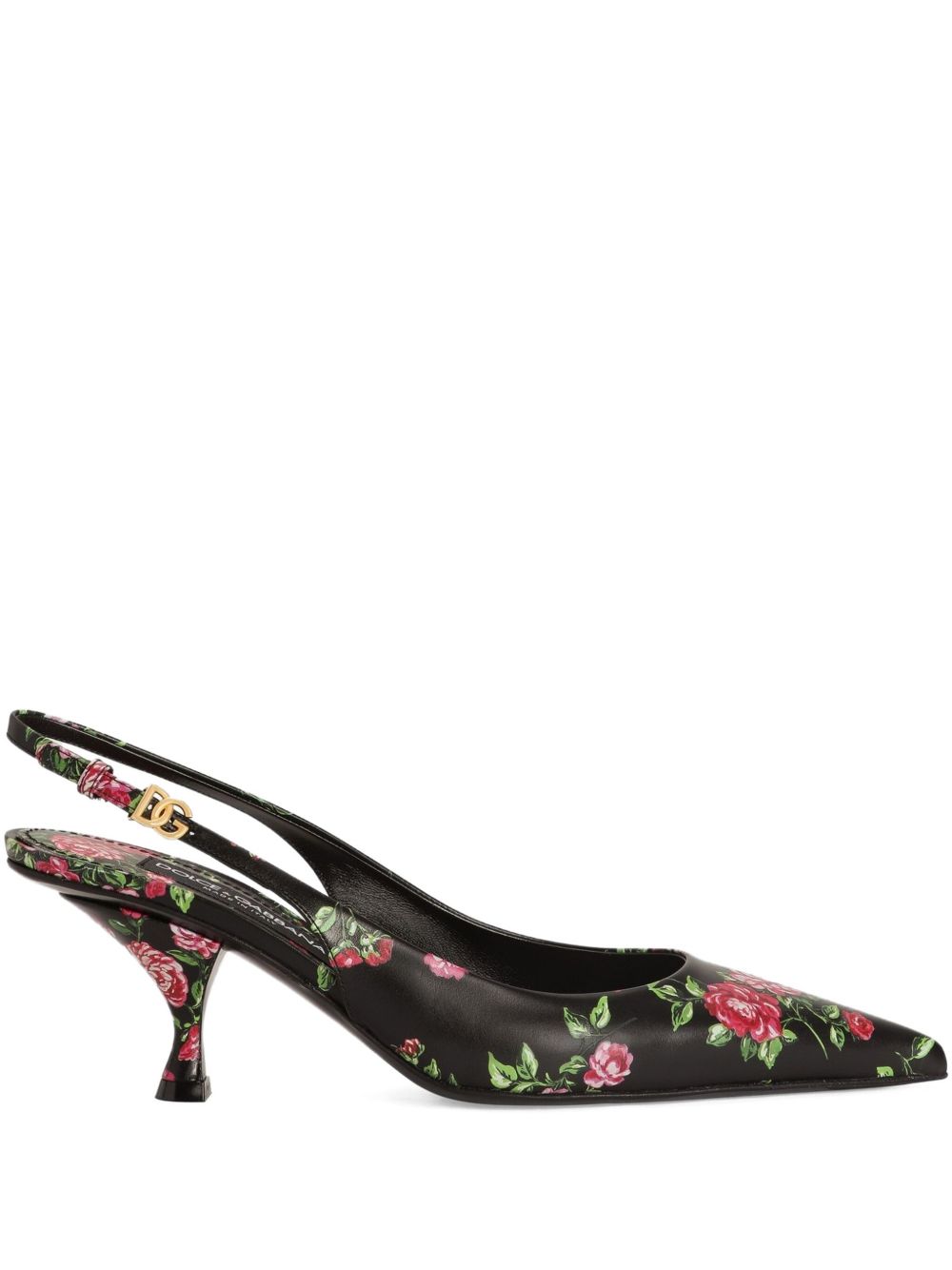 Dolce &amp; Gabbana Dolce &amp; Gabbana-Lollo 60 floral leather slingback pumps
