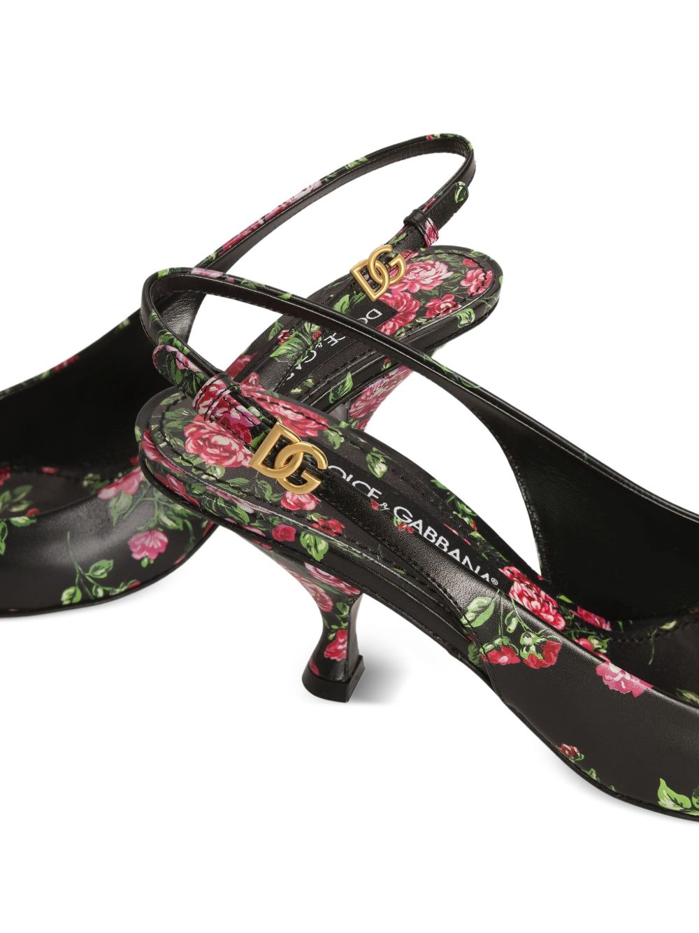 Dolce &amp; Gabbana Dolce &amp; Gabbana-Lollo 60 floral leather slingback pumps