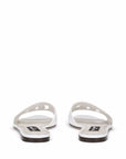 Dolce & Gabbana Dolce & Gabbana-DG Logo slides in white calf leather