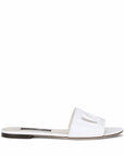 Dolce & Gabbana Dolce & Gabbana-DG Logo slides in white calf leather