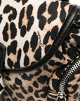 Ganni Ganni Leopard Small Nylon Bucky Backpack