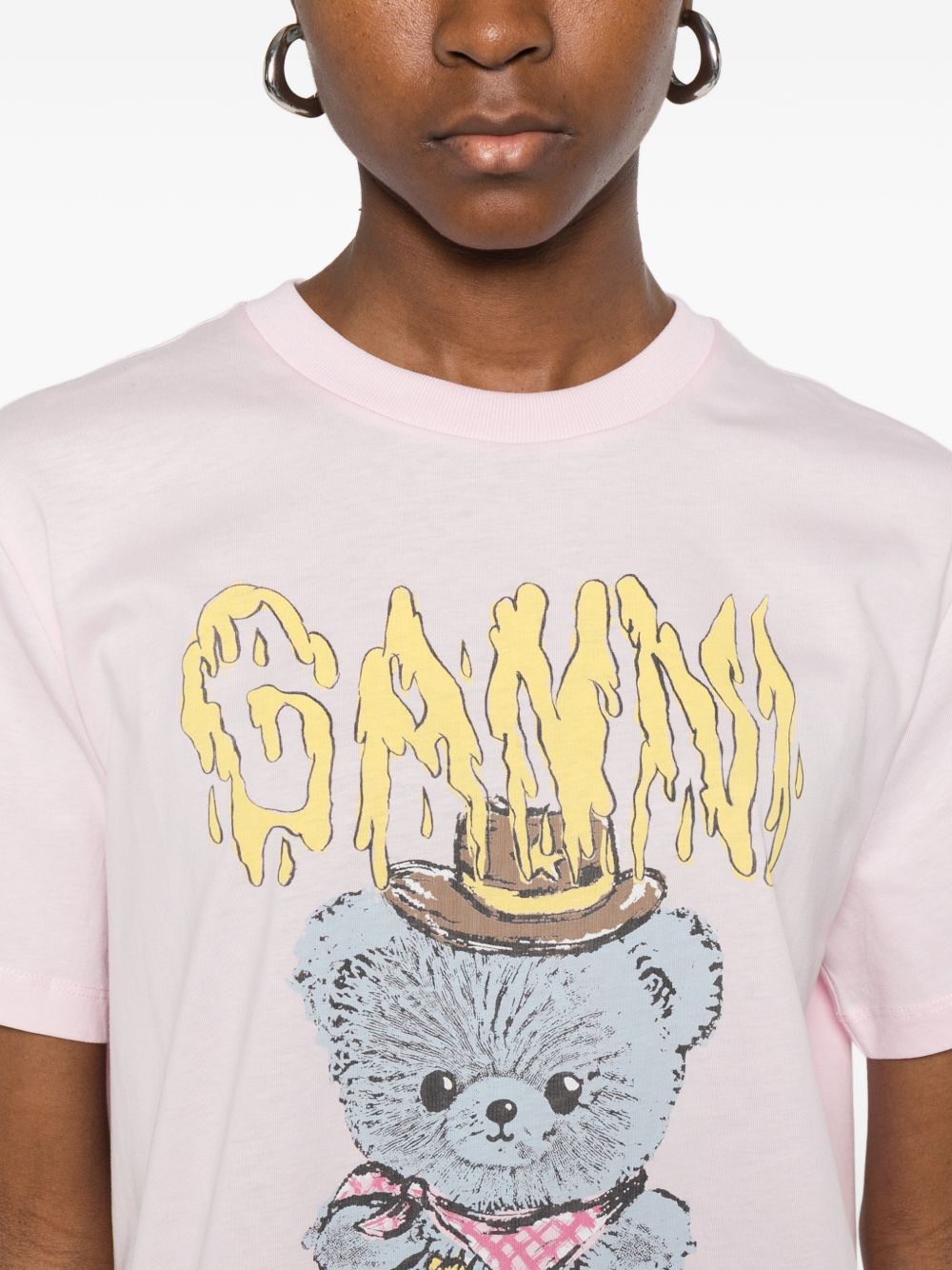 Ganni Ganni Cowboy Bear organic cotton t-shirt