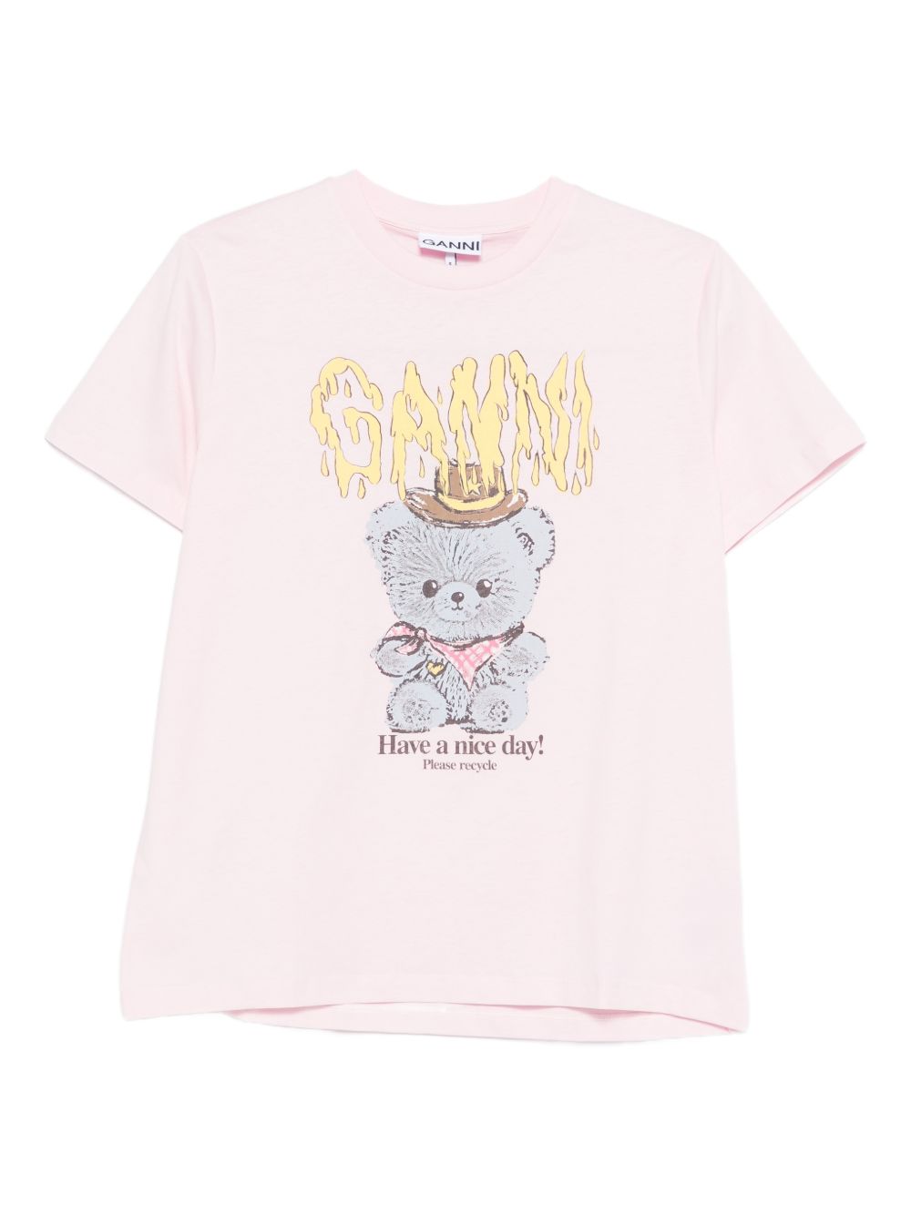 Ganni Ganni Cowboy Bear organic cotton t-shirt